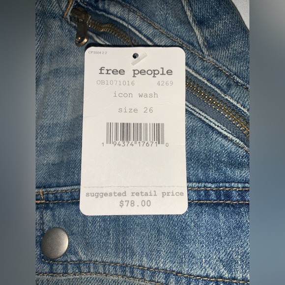 NWT Free People - We The Free Avenue Mini Denim Skirt Size 26 - Picture 5 of 15